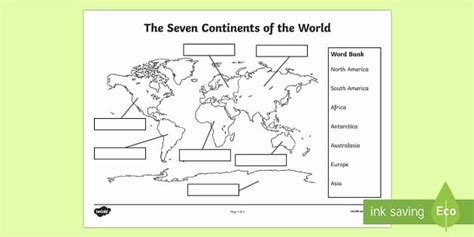 50 Continents And Oceans Worksheet Pdf Chessmuseum Template Library