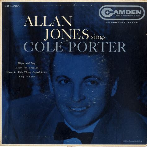 Allan Jones Allan Jones Sings Cole Porter 45rpm Extended Play Album