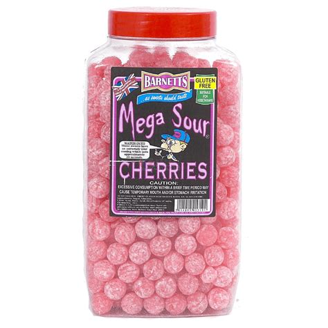 Barnetts Mega Sour Cherries Uk 100g Plus Candy