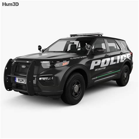 Ford Explorer Полиция Interceptor Utility 2022 3d модель Скачать