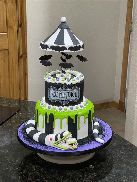 Beetlejuice Birthday Cake Decorated Cake By Cakes For Cakesdecor