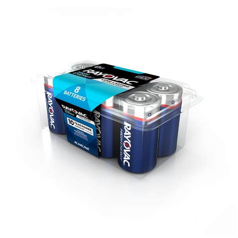 Rayovac High Energy Alkaline D15 Volt Battery 8 Pack 813 8ppj The