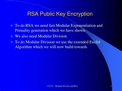 Ppt Rsa Public Key Encryption Powerpoint Presentation Free Download