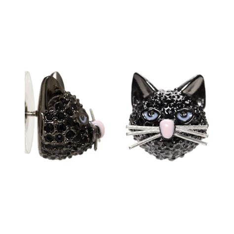 She stood on the top step and drew on black silk gloves. KATE SPADE NEW YORK • Cat's Meow Out of the Bag Black Cat ...