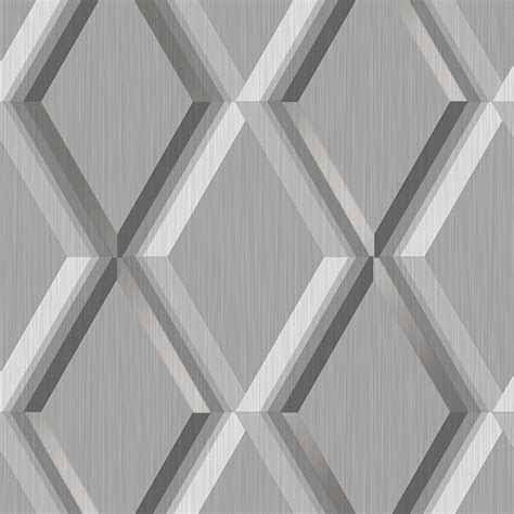 I Love Wallpaper Profile Geometric Wallpaper Grey Silver
