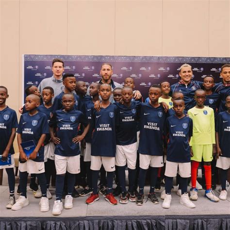 PSG Academy Rwanda with the visiting stars