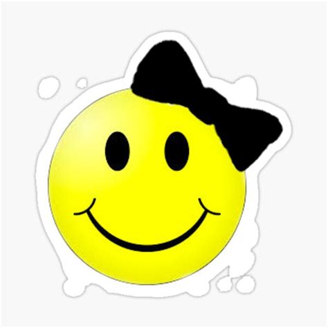 Extra Small Smiley Face With Bow Sticker For Sale By Jas2196 Redbubble