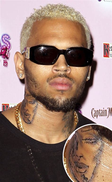 Photos From Chris Brown Neck Tattoo Memes E Online
