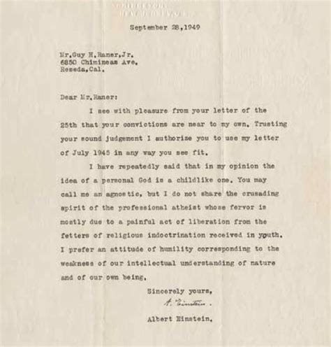Einsteins Letter To God Among 27 Personal Letters Going On Auction