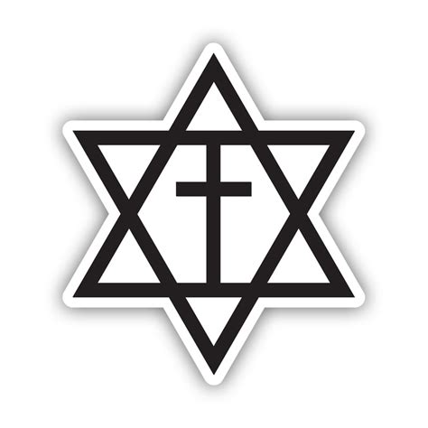 Messianic Jewish Religion Symbol Sticker Decal Self Adhesive Vinyl