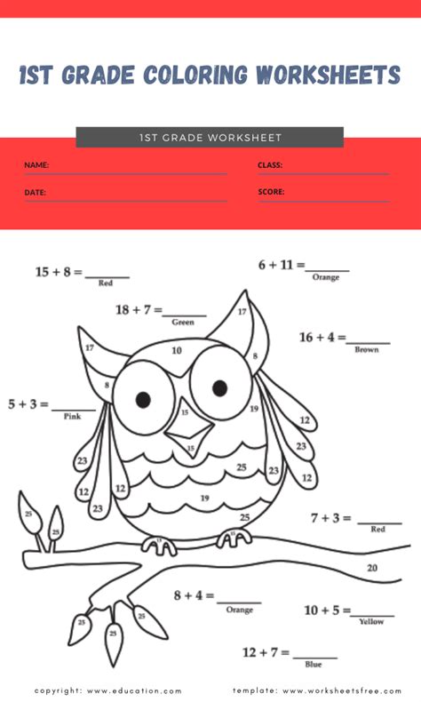 Printable Coloring Worksheets For Grade 1