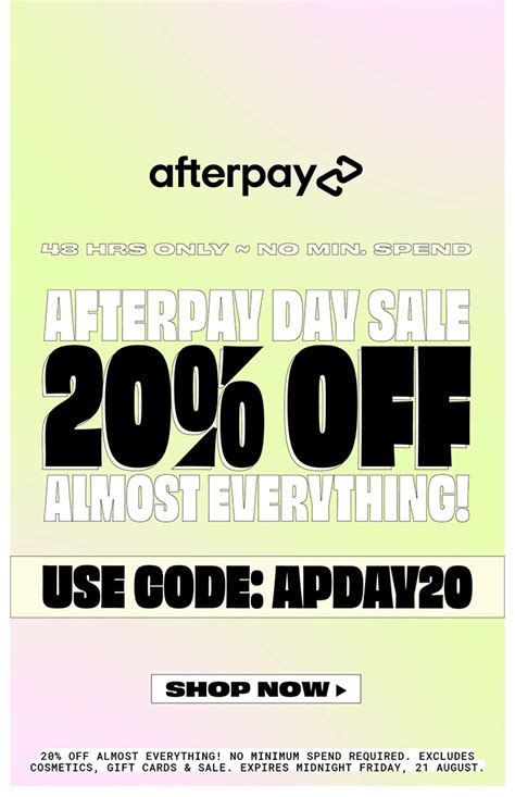 Legen sie sich dafür einen account bei afterpay an und zahlen sie erst dann, wenn es für sie passt. Princess Polly: FINAL HOURS to shop the 20% off AFTERPAY ...