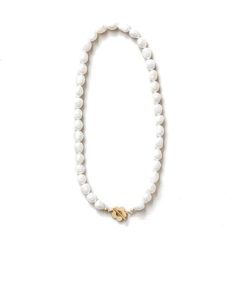 Wolf Circus Lola Pearl Necklace Gold Plated Freshwater Pearl Blue