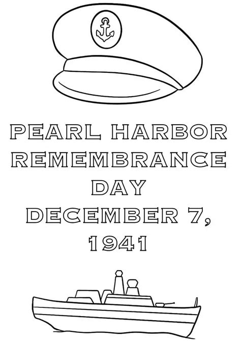 Pearl Harbor Day 5 Coloring Page - Free Printable Coloring Pages for Kids