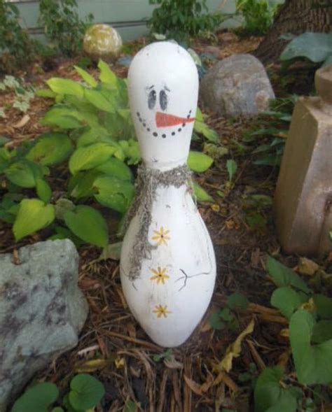 Bowling Pin Snowman Pen Craft Craft Paint Craft Day Painting Crafts