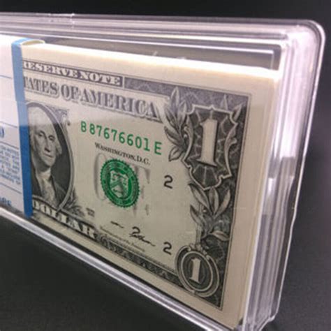 Acrylic Bep 100 Pack Money Currency Holder Dollar Bank Frame Note