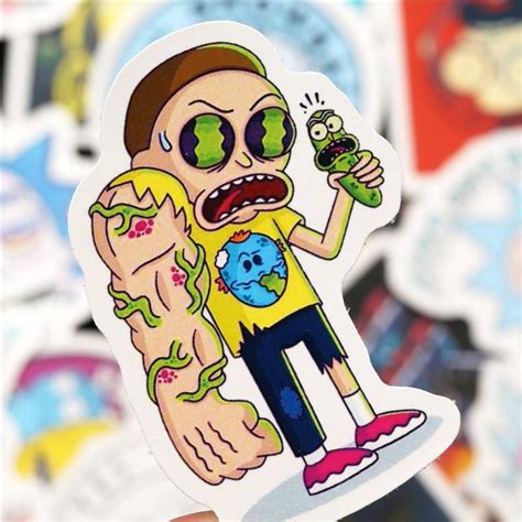 Rick And Morty Vinyl Stickers Arothy
