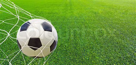 Soccer Ball In A Net Stock Image Colourbox