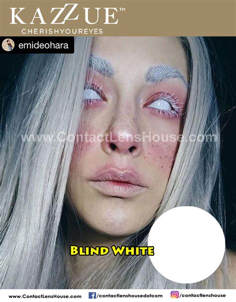 Blind White Sfx Contacts Lenses