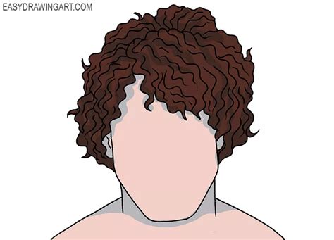 How To Draw Male Curly Hair Easy Drawing Art