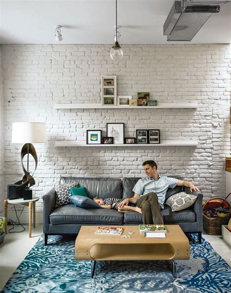25 Living Room With White Brick Walls That Youll Love