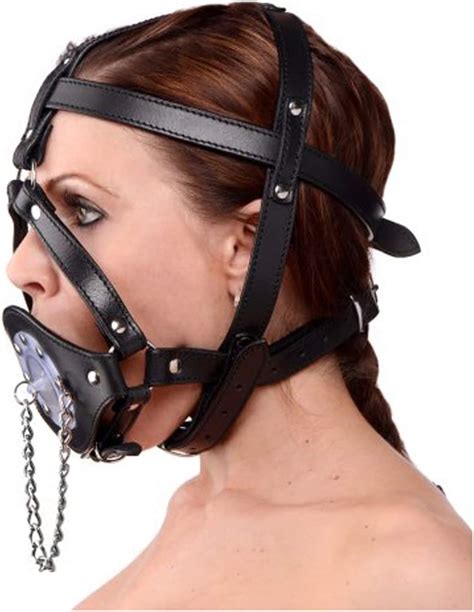 Strict Leather Plug It Up Leather Head Harness With Mouth Gag Uk Health And Personal Care