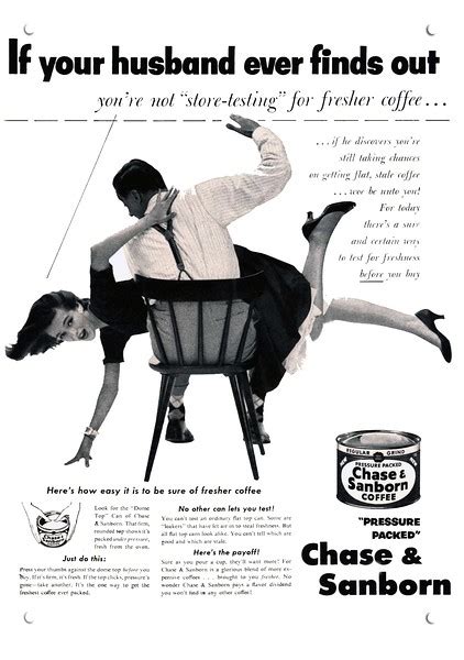 1952 Husband Spanks Wife Man Spanking Woman Spank Chase And Sanborn Metal Sign Ebay