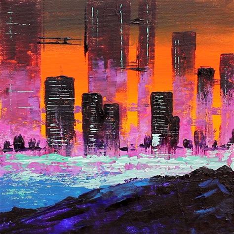 Cityscape Painting Cityscape Painting Acrylic Painting