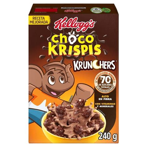 Cereal Kelloggs Choco Krispis Krunchers Sabor Chocolate 240 G Walmart