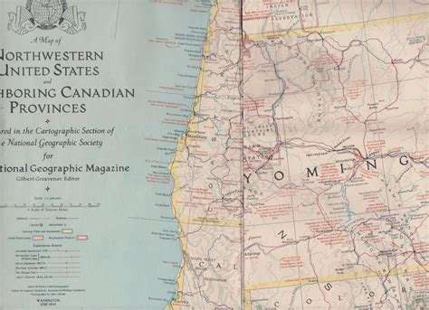 National Geographic Map Of The Northwestern United States And
