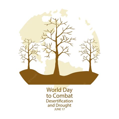Dia Mundial De Combate à Desertificação E Conceito De Cartaz Da Seca