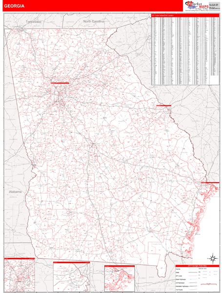 Georgia Map With Zip Codes And Cities