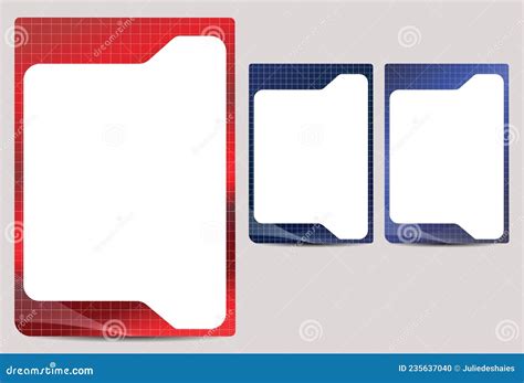 Identification Card Frame Template Design Stock Vector Illustration