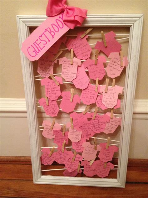 These can include a diaper pail, diaper cream, diapers, a burp cloth personalized baby shower gifts really come from the heart. A guest book for a baby shower. | Baby shower guest, Diy ...