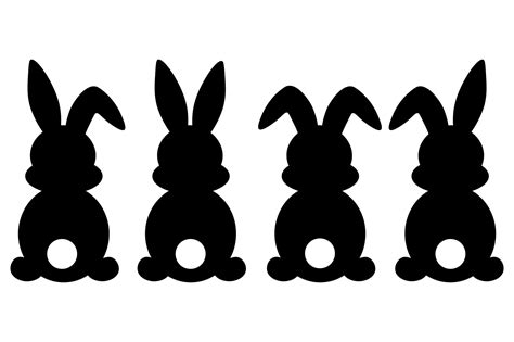 Bunny Silhouette Printable - Printable Templates