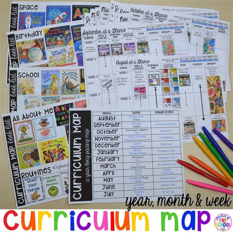 Preschool Pre K And Kindergarten Curriculum Map Curriculum Mapping