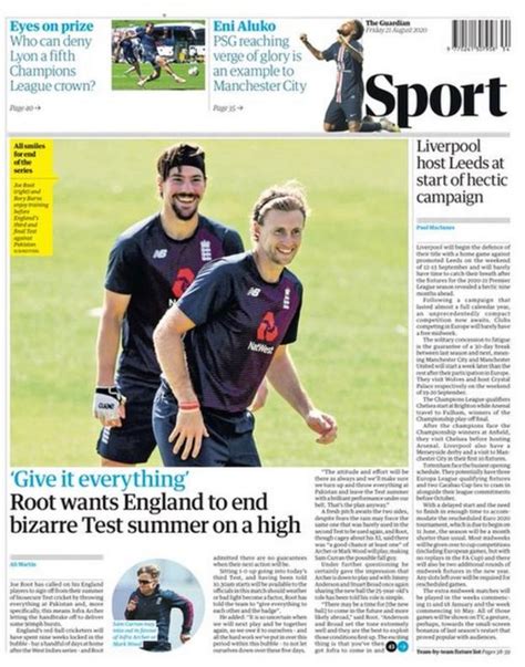 Friday S Papers Bbc Sport