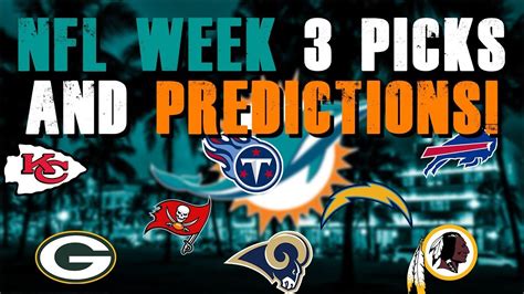 NFL Week 3 Picks & Predictions! - YouTube