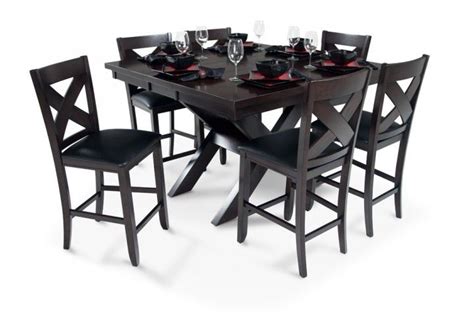 Bob's will provide you with all of your dimensions, and also give you a 3d view of your kitchen with the cabinets you picked out. X Factor Pub Table at Bob's Discount furniture | Kitchen table settings, Bobs furniture, Furniture