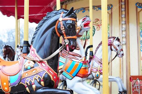 Beautiful Carousel Horse Beautiful Horse Carousel In A Holiday Park