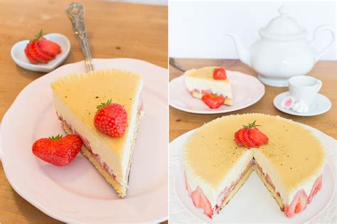 Lässt sich prima schon morgens. Einfache Erdbeer-Sahne-Torte mit Marzipan - „Unser Sommer ...