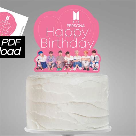 Bts Birthdays Persona Cake Toppers Birthday Party Printables Kpop