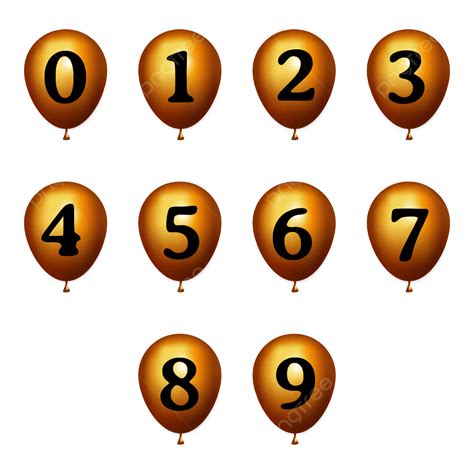 Number Balloons Clipart Png Images Birthday Balloons With Number