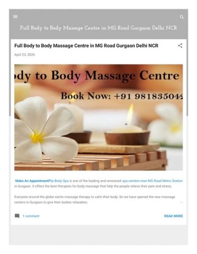 Massage Spa At Mg Road Gurgaon Happy Ending Massage In Gurgaon Flip Body Spa
