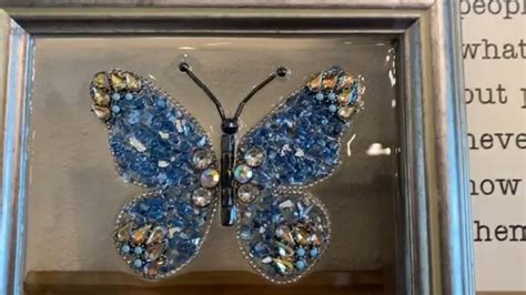 Epoxy Resin Art Butterfly Crushed Glass Resin Art Jewelry Art