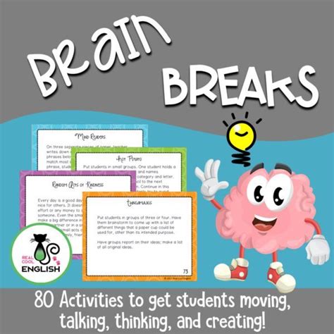 Fun brain break activities for middle school and above ...