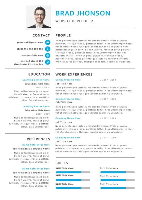 Creative Professional Resume Download For Word