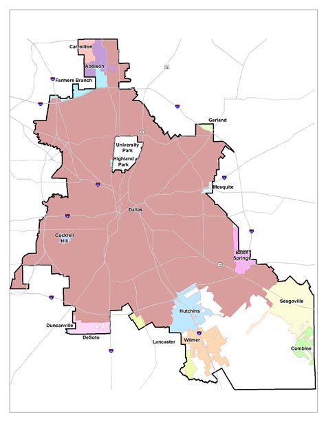 Dallas Isd District Map Tourist Map Of English