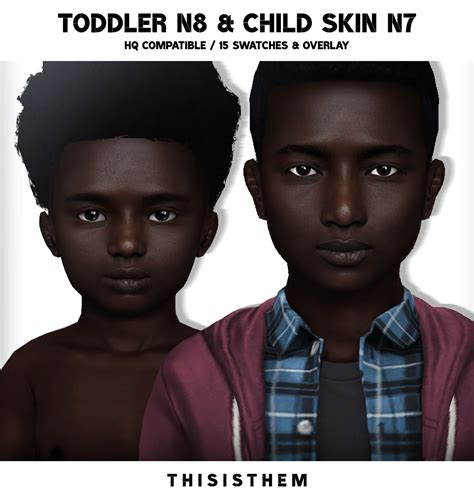 Toddler N8 And Child Skin N7 Hq Compatible Hq Textures 15 Swatches