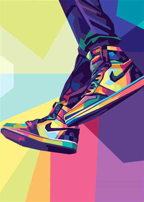 Nike Shoes Art Pop Art Affiches Pop Art Poster Illustration Pop Art
